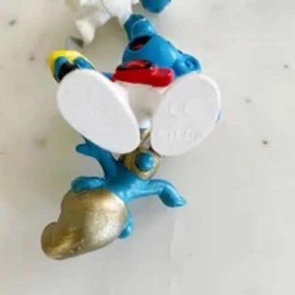 Smurf Figurines Set of 3, includes Rare 1965 Gold Peyo Smurf, Schleich Toys - Picture 8 of 10